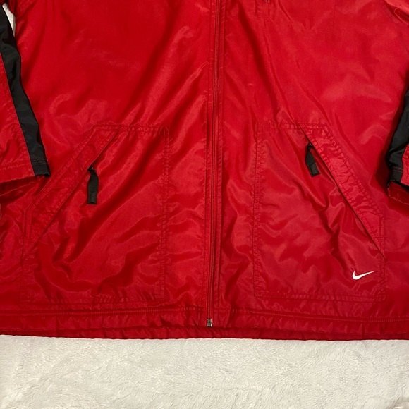 Nike Fleece-Lined Nylon Jacket Men’s Size XL Red Black - Picture 4 of 10